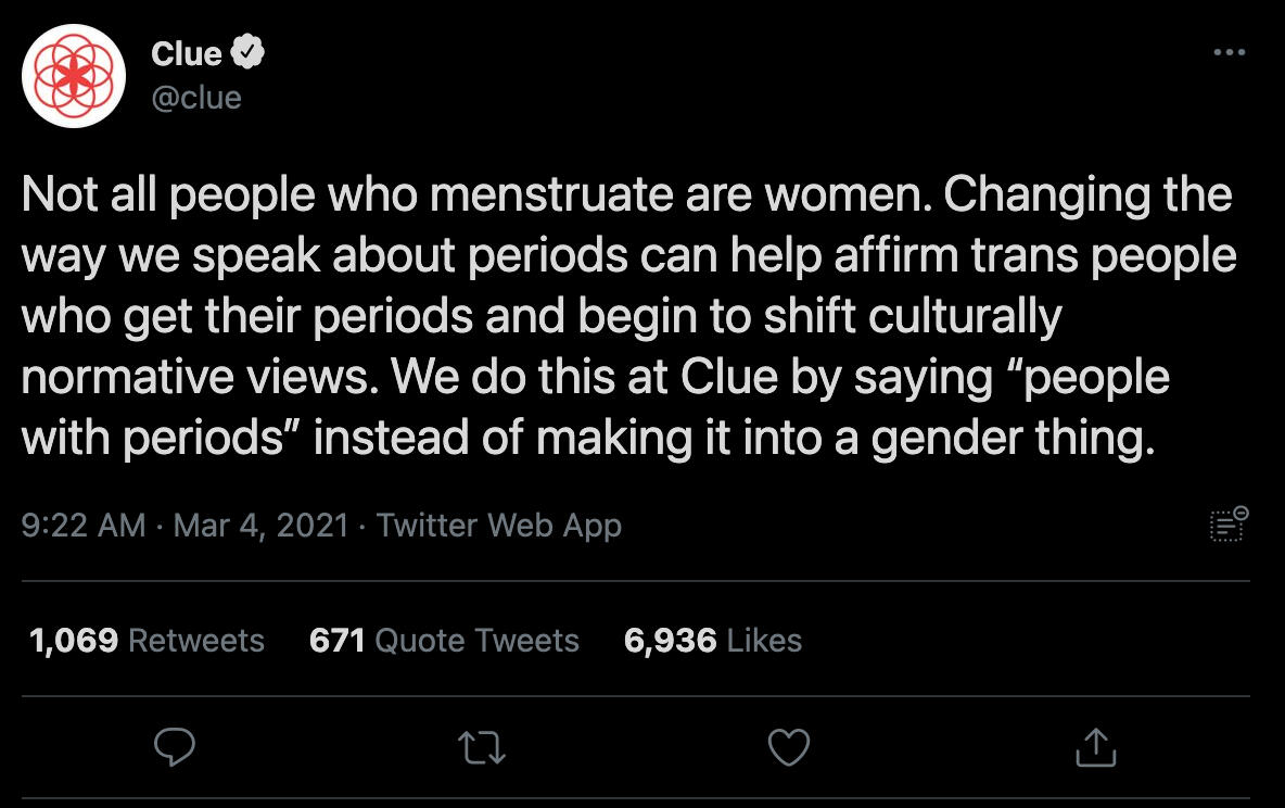 All people who menstruate are women